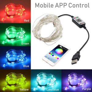 Twinkle Star 33ft 100LED Copper Wire String Lights Fairy String Lights 8 Modes LED String Lights USB Powered with Remote Control for Wedding Party Home Christmas Decoration, Warm White