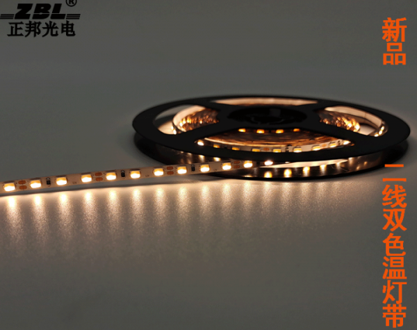 12V 24V 2-wires 2 pin 2 cable dual color CCT tunable white led strip WW+CW bipolarity - Image 7