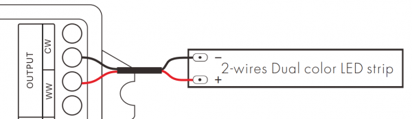 12V 24V 2-wires 2 pin 2 cable dual color CCT tunable white led strip WW+CW bipolarity - Image 4