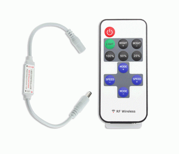 12V 11 Key RF Wireless Remote LED Controller for Single Color LED