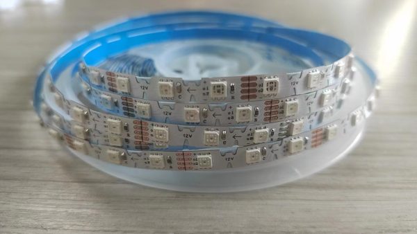 12V S Shape Digital Pixel Addressable RGBIC Dual Data SPI Pixel LED Strip