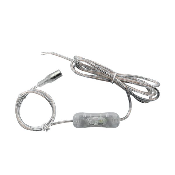 2m Transparent Cable 5512 DC Female with 304 Toggle Rocker Switch