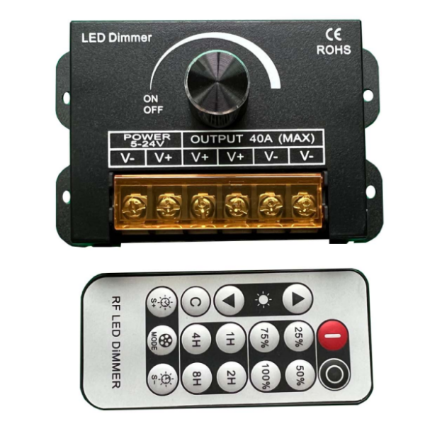 Rotary Manual + RF Wireless Remote Control LED Dimmer