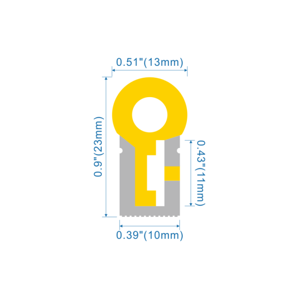 LED Neon Flex Silicone Tube Side Bend 1023 - Image 2