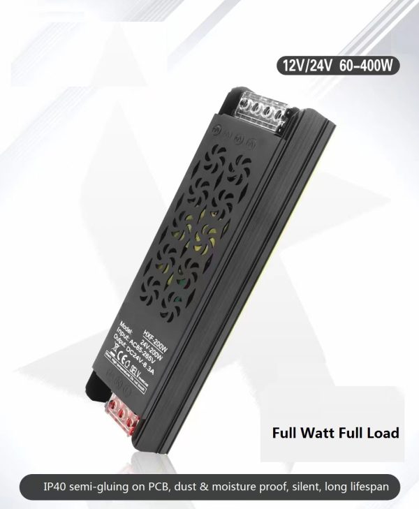 IP40 100W 200W 300W 400W 12V 24V Constant Volt LED Power Supply LED Driver